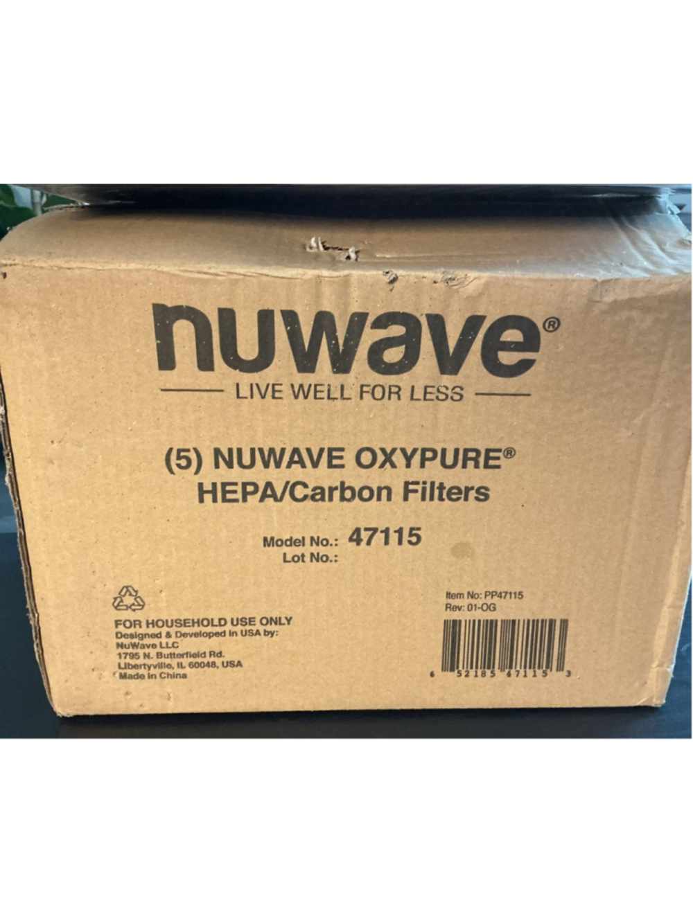 Nuwave OxyPure 5-Pack Genuine Replacement HEPA/Carbon Combo Filters ( 47115 )